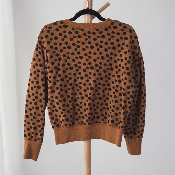Madewell leopard dot sweatshirt size s - Picture 2 of 6